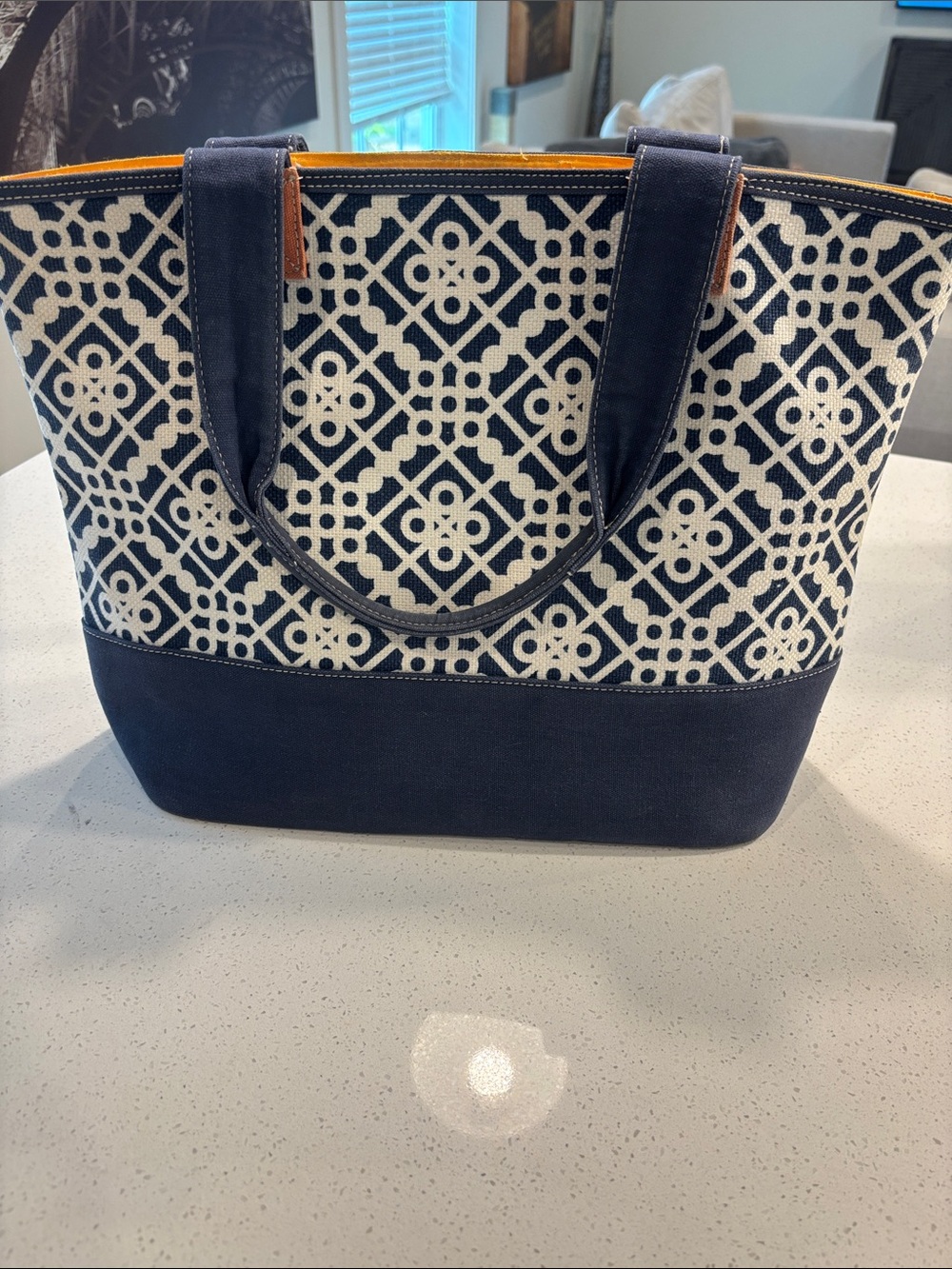 Spartina 449 Daufuskie Island Market Tote Bag - Sailor's Watch Navy - Picture 3 of 6